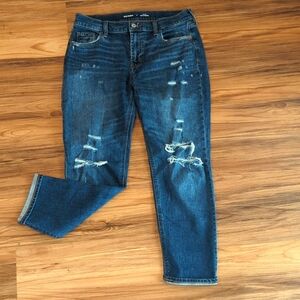Old Navy Mid-Rise Boyfriend‎ Distressed Denim Jeans 4